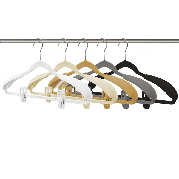 Ivory Velvet Finger Clips for Velvet Coat Hangers Sold in Bundles 20/50/100 pcs