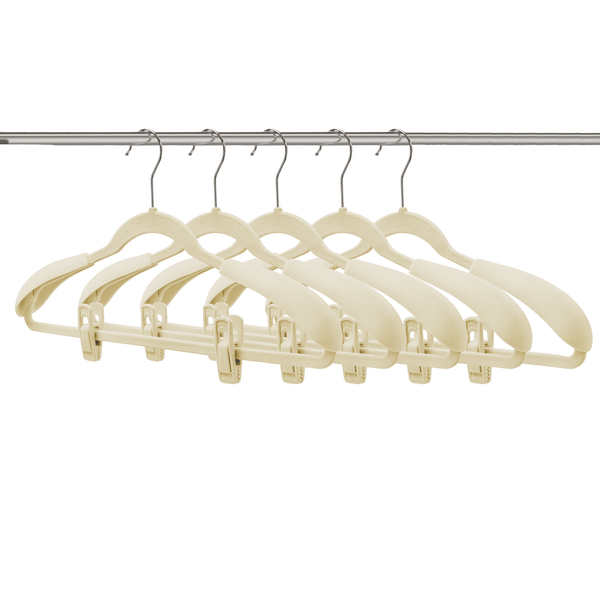 Ivory Velvet Shoulder Pads 45mm wide Sold in Bundles 8/16/24 pcs - Mycoathangers