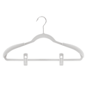 White Velvet Finger Clips for Velvet Coat Hangers Sold in Bundles 20/50/100 pcs