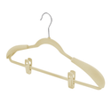 Ivory Velvet Finger Clips for Velvet Coat Hangers Sold in Bundles 20/50/100 pcs