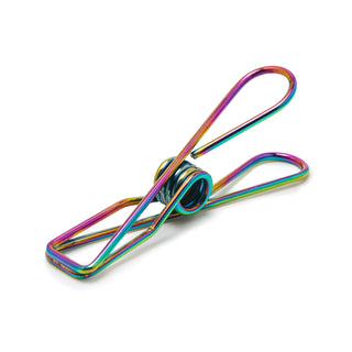 Large Size Stainless Steel Clothes Pegs Rainbow Colour Sold in 30/60