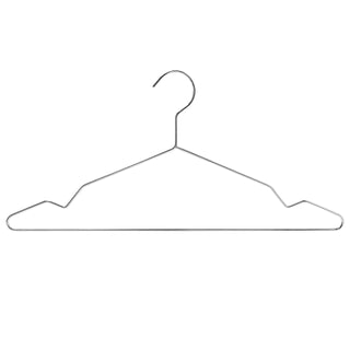 17'' Chrome Metal Suit Hanger (3.5mm thick) w/Notches Sold in Bundles of 25/50/100
