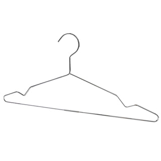 43cm Chrome Metal Suit Hanger (3.5mm thick) w/Notches Sold in Bundles of 25/50/100 - Mycoathangers