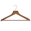 18'' Premium Walnut Wooden Suit Hanger With Bar 50mm thick Sold 2/6/10/20