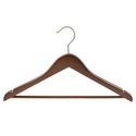 44.5cm Premium Walnut Wood Hanger With Bar 20mm Thick Sold in 10/20/50 - Mycoathangers