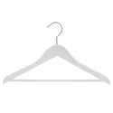 17'' Premium White Wood Hanger With Bar 20mm Thick Sold in 10/20/50