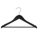 44.5cm Premium Black Wood Hanger With Bar 20mm Thick Sold in 10/20/50 - Mycoathangers