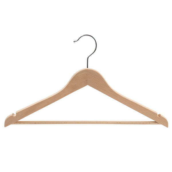 17'' Premium European Beech Wood Hanger NO Lacquer & Fine Polished 15mm Thick Sold in 10/20/50