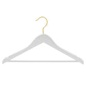 44.5cm White Wooden Suit Hanger With (Gold Hook) 12mm thick Sold in Bundle of 25/50/100 - Mycoathangers
