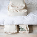 LUSH 10oz Extra Thick Pure Natural Cotton Storage Bags - 3 Pack - (Small X 1 + Medium X 1 + Large X 1)
