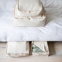LUSH 10oz Extra Thick Pure Natural Cotton Storage Bags - Large - ( Enhanced Zip Line & Extra Thick Handles) - Mycoathangers