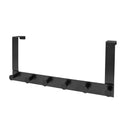 Home Essential 40cm Space Aluminium Door Rack With 6 Pegs Matte Black Sold in 1/3/5 - Mycoathangers