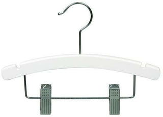 35.5cm Children Combination Wooden Hanger w/Clips and U-Notches Sold in Bundle of 25/50/100 - Mycoathangers