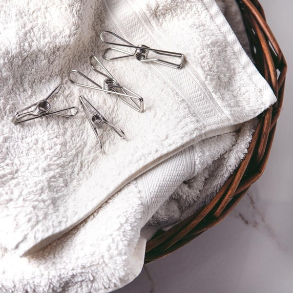 Regular Size Stainless Steel Clothes Pegs (Strong Grip 2.0mm Thick) Silver Colour Sold in 40/80 - Mycoathangers