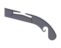 44cm Black Plastic Top Hanger Sold in Bundles of 25/50/100 - Mycoathangers