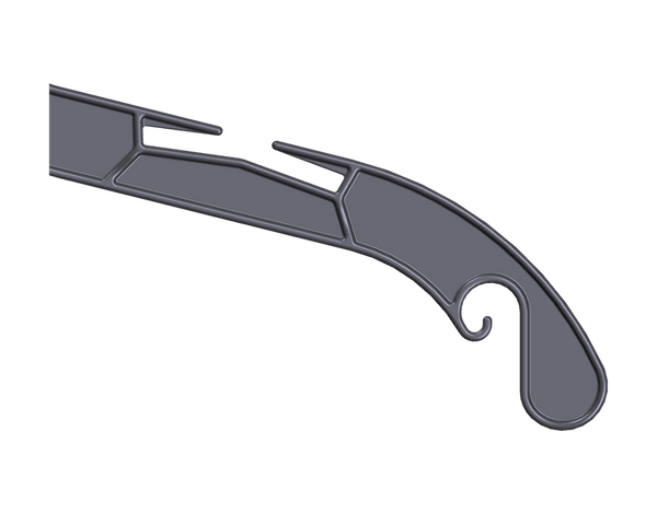 44cm Black Plastic Top Hanger Sold in Bundles of 25/50/100 - Mycoathangers