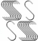 Medium Size Heavy Duty S Metal Hooks - 304 Stainless Steel with 4mm Thick- Sold in 5/25/50