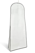 Bridal Wedding Gown Dress Garment Bag White Colour with Black Colour Trim Sold in 1/3/5/10